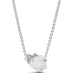 White Rose in Bloom Necklace