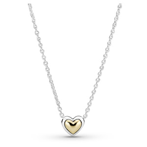 Domed Golden Heart Necklace