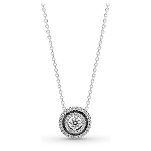Sparkling Double Halo Necklace