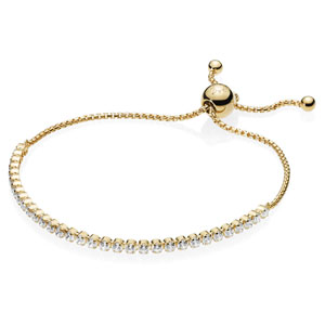 Pandora 14K Gold-Plated Sparkling Strand Bracelet