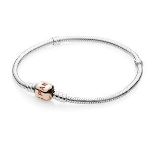 Sterling Bracelet With Pandora Rose Clasp