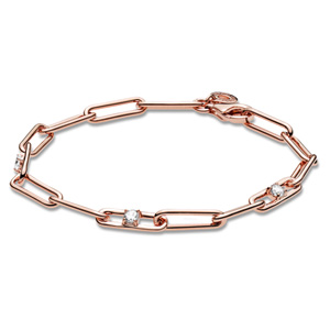 Pandora Rose Link Chain and Stones Bracelet