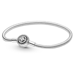 PANDORA Bracelet, Double Wrap w/ Barrel Clasp, Clear CZ - 20 cm / 7.9 in -  American Jewelry