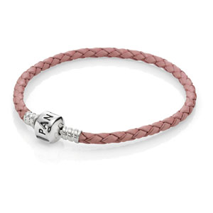 Retired Pandora Single Pink Leather Bracelet Bracelets Single Pink Leather Bracelet
