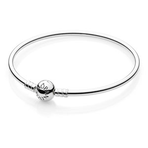 Sterling Bangle Bracelet with Pandora Clasp