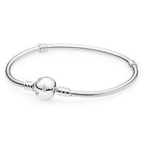 Sterling Silver Disney Mickey Mouse Bracelet with Zirconia