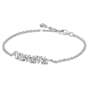 Sparkling Endless Hearts Chain Bracelet