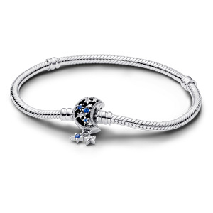 Sparkling Moon Clasp Bracelet