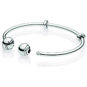 Open Bangle Charm Bracelet