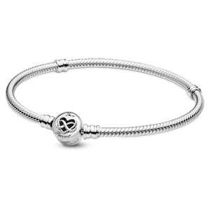 Heart Infinity Clasp Snake Chain Bracelet