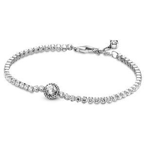 Sparkling Halo Tennis Bracelet