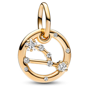 Gold Taurus Zodiac Dangle