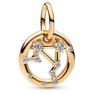 Gold Libra Zodiac Dangle