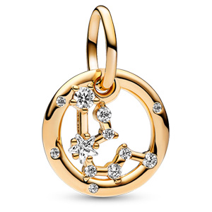 Gold Aquarius Zodiac Dangle