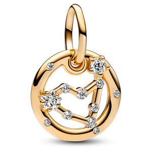 Gold Capricorn Zodiac Dangle