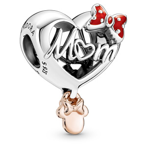 Rose Disney Minnie Mouse Mom Heart Charm