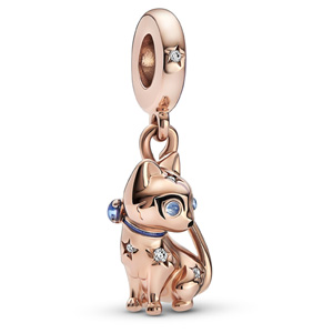 Rose Sparkling Pet Dangle Cham
