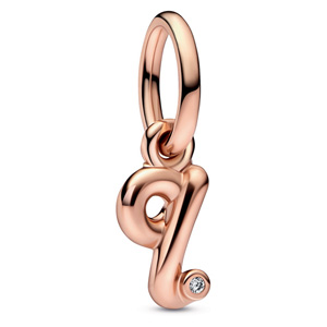 14k Rose Gold-Plated Heart Bell Dangle Charm - Pandora - 782376C00