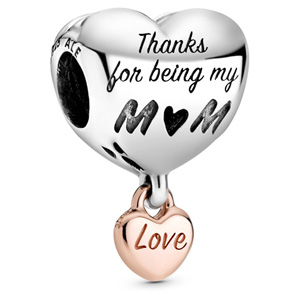 Pandora Rose ™ Love You Mom Heart Charm