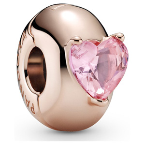 Pandora Rose ™ Pink Heart Solitaire Clip