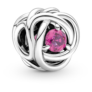 October Pink Eternity Circle Charm