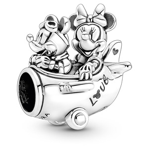 Disney Mickey and Minnie Mouse Airplane Charm