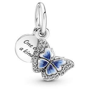 Blue Butterfly Double Dangle