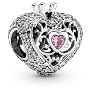 Regal Crown and Heart Charm