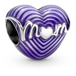 Radiating Love Mom Heart Charm