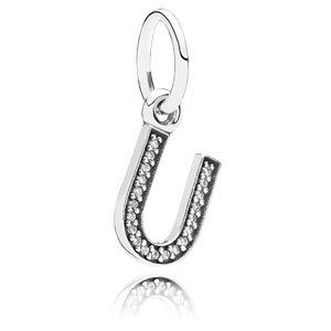 Letter U Dangle with Zirconia