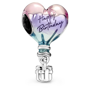 Happy Birthday Hot Air Balloon Charm