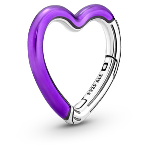 Bright Purple Pandora ME Styling Heart Connector