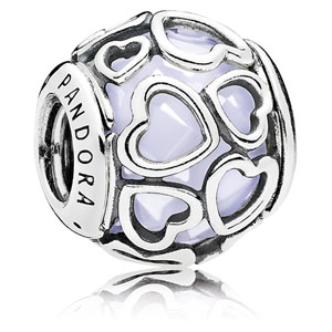 Encased in Love Charm with White Crystal