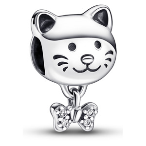 Pet Cat and Bow Charm