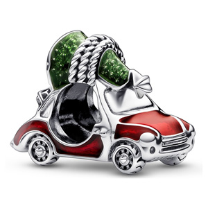 Festive Car and Christmas Tree Charm