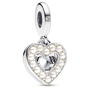 White Heart Double Dangle