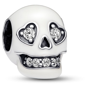 Glow in the Dark Sparkling Skull Charm