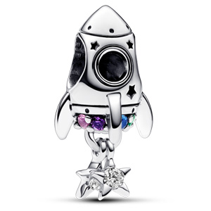 Space Love Rocket Charm