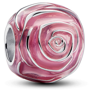 Pink Rose in Bloom Charm