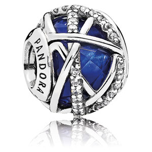 Galaxy Charm with Blue Crystal