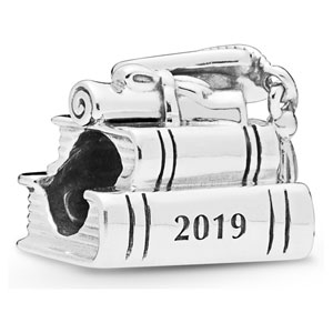 Cap, Book and Scroll 2019 Graduation Charm