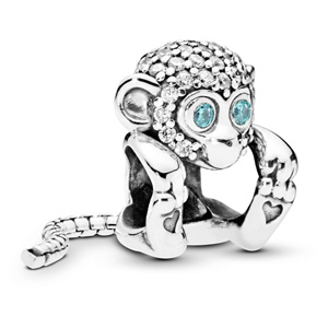 Sparkling Monkey Charm