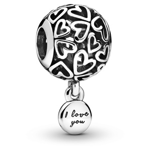 Openwork Love Hearts Charm