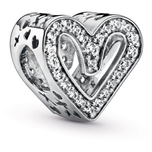 Sparkling Freehand Heart Charm