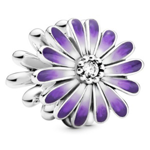 Purple Daisy Flower Charm