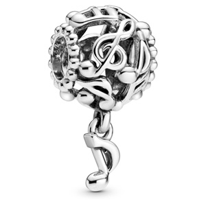 Openwork Music Notes Charm