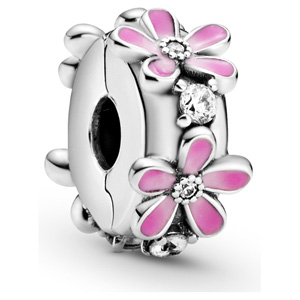 Retired Pandora Pink Opal Cabochon Charm :: Gems with Sterling 