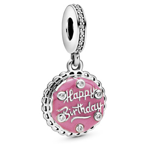 Pink Birthday Cake Dangle