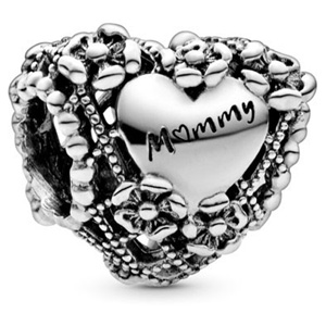 Flower Heart Mommy Charm