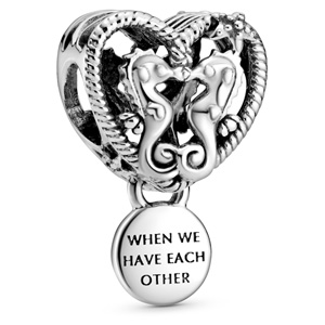 Seahorse and Heart Charm
